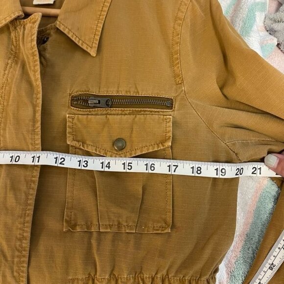 J. Crew Women Full Zip Classic Twill Chino Jacket 26994 100% Cotton Brown Size M - Picture 9 of 10